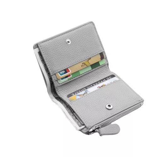 Fashion ladies beautiful wallets short zipper wallet black clutch rfid women wallet