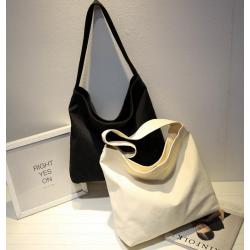 Fashionable Denim Canvas Shopping Bag Waterproof Shoulder Computer Bag for Men and Women with Two Handles for Art Students