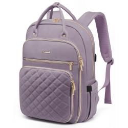 LOVEVOOK quilted computer waterproof travel bag work Business Purse Teacher Nurse 15.6in 17in women laptop backpack with USB
