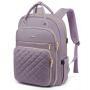 LOVEVOOK quilted computer waterproof travel bag work Business Purse Teacher Nurse 15.6in 17in women laptop backpack with USB