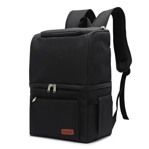 Double Layer Insulation Cooler Bag Waterproof Outdoor Picnic Backpack Oxford Cloth PEVA Large Capacity Food Carrying Back Pack