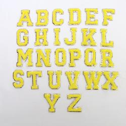 New Products Full Set Alphabet A-Z Patch Custom 3M Sticker Designer Patches Embroidery Letter Chenille Patches