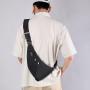 ZWY219 New Men Nylon Lightweight Chest Bag Daily Travel Work Fitness Cycling Crossbody Bag Wholesale Multi-Pocket Shoulder Bag