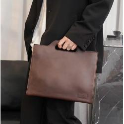 ZWY299 New Lightweight Retro Men Briefcase Wholesale Vintage Simple Daily PU Handbag Business Work Travel Portable Document Bag