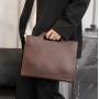 ZWY299 New Lightweight Retro Men Briefcase Wholesale Vintage Simple Daily PU Handbag Business Work Travel Portable Document Bag