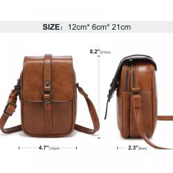 LOVEVOOK 2022 PU leather Small Retro Shoulder Phone Holder Bag with Credit Card Slots for Women Crossbody Bag Cell Phone Purse