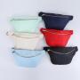 New Arrival Wholesale Stock Plain Color Adjustable Strap Nylon Zipper Waterproof Oversized Ladies Fanny Pack