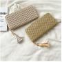 New 2023 Bag Ladies Women Fashion Handbags Mini Woven Mobile Phone Bag Retro Wallet Carteras Mujer