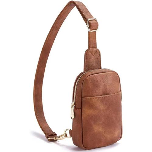 KBW687 Hot Selling Chest Bag Ladies PU Leather New Texture Diagonal Cross Shoulder Bag Simple Fashion Women Cell Phone Bag