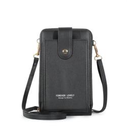 Ladies Korean Fashion Multi-Function Shoulder Wallet New Wholesale Solid Color Diagonal Mobile Phone Bag Single Strap Touch