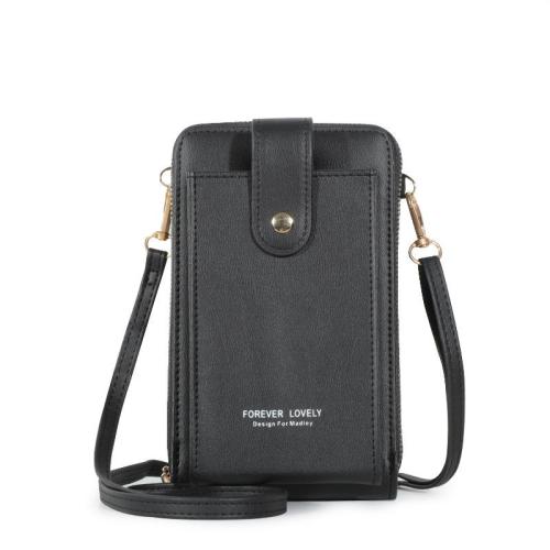 Ladies Korean Fashion Multi-Function Shoulder Wallet New Wholesale Solid Color Diagonal Mobile Phone Bag Single Strap Touch