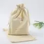 Eco-Friendly Clear Cotton Linen Cosmetic Gift Bag Organic Cotton Cosmetic Packing Drawstring Pouch Bag
