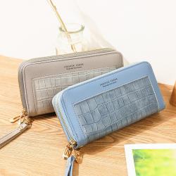 2023 New Women's Wallet Double Zipper Student Stone Pattern Wallet with Large Capacity Bag Fashion For Ladies