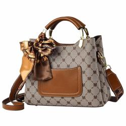 Luxury PU Leather Crossbody Handbag for Women High Quality New Design Fashionable Style Portable Button Closure Customizable