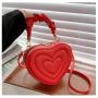 NHC0015 Fashion Women's Bag New Trendy Korean Version Of The Love-Shaped Handbag Lady Shoulder Messenger Small Round Bag