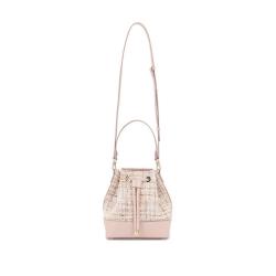 Elegant Ladies Pu Leather Handbags Factory Straw String Women Designer Bucket Bags Elegant Women Shoulder Bag Cross Body Bag