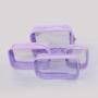 Custom Logo Cosmetic Bag Wholesale Stock Clear PVC Bag Zipper Portable Travel Toiletry Transparent Makeup Bag