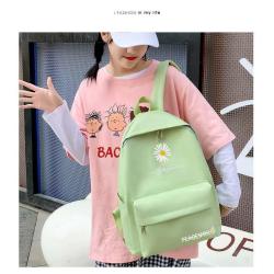 Student schoolbag Korean style small daisy shoulder bag versatile large-capacity Korean travel backpacks