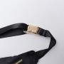 Large Capacity Nylon Waterproof  Belt Bag Zipper Closed Sling Bags For Men Custom Black Crossbody Fanny Bag