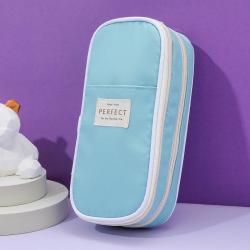 KBW572 Customized Macaron Composite Cloth Pencil Bag Student Multi-functional Fashionable Pencil Case