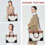 LOVEVOOK 15.6 In Canvas Work Bag with Clutch Purse Waterproof Briefcase Shoulder Handbag Computer Bag Laptop Tote Bag for Women