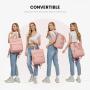 LOVEVOOK Laptop Backpack for Women 15.6 inch Quilted Tote Backpacks Cute Computer Work School Teacher Travel Backpack Bag Purse