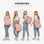 LOVEVOOK Laptop Backpack for Women 15.6 inch Quilted Tote Backpacks Cute Computer Work School Teacher Travel Backpack Bag Purse