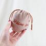 Flexography Custom Logo Printed  Microfiber Jewelry Gift Packing Bag Round Bottom Suede Drawstring Earring Bag Pouch