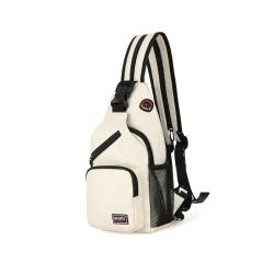 Wholesale Waterproof Large Capacity Travel Backpack With Earphone Hole USB Charging Chest Bags Ladies Crossbody Hand Bag