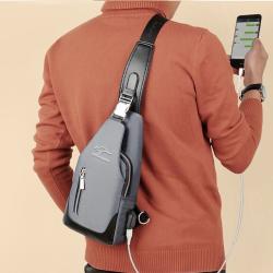 Gelory Wholesale Outdoor Sport Messager Bags Canvas Cross Chest Bags Men Portable Shoulder Crossbody Bag