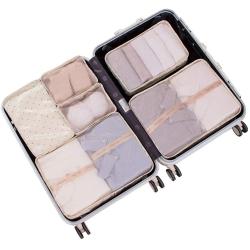 Nylon Packing Cube Travel Bag System Durable 6 Pieces Set Large Capacity Of Bags Unisex Clothing Sorting Organize Wholesale