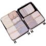 Nylon Packing Cube Travel Bag System Durable 6 Pieces Set Large Capacity Of Bags Unisex Clothing Sorting Organize Wholesale