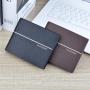 ZR755 Man Wallet Short Card Holder Card Positions Case Open Frosting Purse Retro Money Clip Billfold Dollars PU Open Wallet