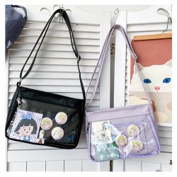 Manufacturer PU leather Clear Ita bag In Stock Pin Display Crossbody Ita Bag for Wholesale