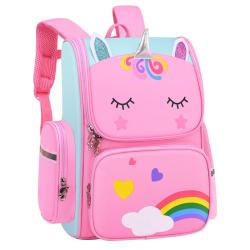 ZR459 Children's Backpack Kindergarten Cartoon Cute Light Schoolbag Reflective Strip Safety Kids Bag Soft Waterproof Baby Bag