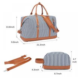 Sucipi 2022 Weekender Bags Canvas PU Leather Gym Duffle Bag with Shoe Compartment Large Capacity Men Women Travel Lagguge Bags
