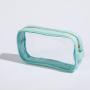New Products Clear Custom Pouch with Ziplock Designer Transparent Makeup Brushes Bag PVC Travel Cosmetic Bag