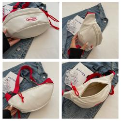 Simple Men's Chest Bag Custom Canvas Lightweight One Shoulder Women Sports Casual Crossbody Bag
