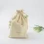 Eco-Friendly Clear Cotton Linen Cosmetic Gift Bag Organic Cotton Cosmetic Packing Drawstring Pouch Bag