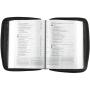 Black Canvas Bible Cover for Men and Women Large Zippered Case for Bible or Book