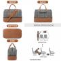 Realer2024 Canvas Weekender Bag for Women with Shoe Compartment Large Overnight Bag Canvas Travel Duffel Bag with Toiletry pouch