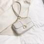 2024 New Simple Fashion Women's Bag Handbag Small Square Bag Retro Crocodile Pattern Niche Ladies Shoulder Armpit Bag