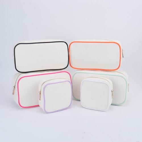 Eco Friendly Large Capacity Toiletry Bag Travel Custom Cotton Makeup Bag Women Canvas Organizer Cosmetic Bag With Zipper