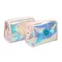 LOW MOQ Custom logo Fashion Small personalized Holographic Tpu Private Label Makeup Bag&cases Cosmetic Gift Bags