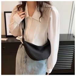 Gelory Fashion Crescent Half Moon Bag Handbag Sling Underarm Dumplings Messenger Bag Nylon Women's Shoulder Bags