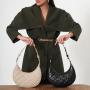 Custom Logo Fashion Woven Leather Shoulder Bag New Trendy Hobo Bags Ladies Handbags