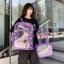 Wholesale Custom Outdoor Waterproof Clear PVC backpack Transparent See Through School Backpacks with Lunch Box