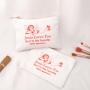 ODM Factory Eco-Friendly Soild Canvas Zipper Makeup Pouch Custom Logo Cotton Travel Cosmetic Bag