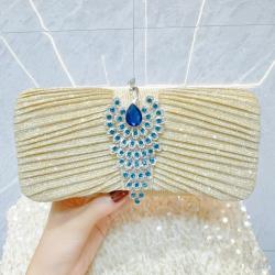 New Clutch Bag Small Banquet Party Shoulder Crossbody  Bags Peacock pattern Women's Dress Dinner Bag