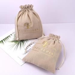 Jute Drawstring bag, Cosmetic Packaging Bag